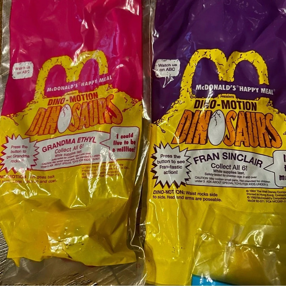 Vtg 1992 Disney Dinosaurs Pump Figures TV Show Sinclair Toy (Lot 5)‎ Mcdonalds - Picture 2 of 6